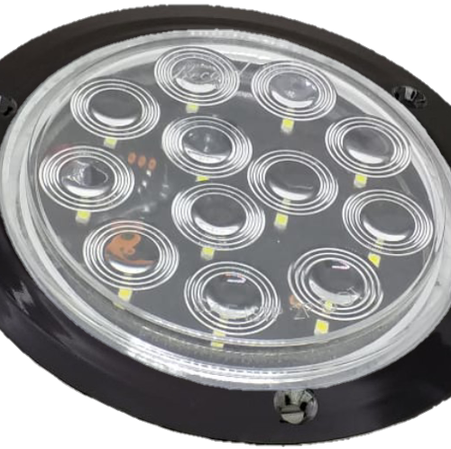 PLAFON REDONDO 12 LED BRIDA NEGRA ESTROBO
